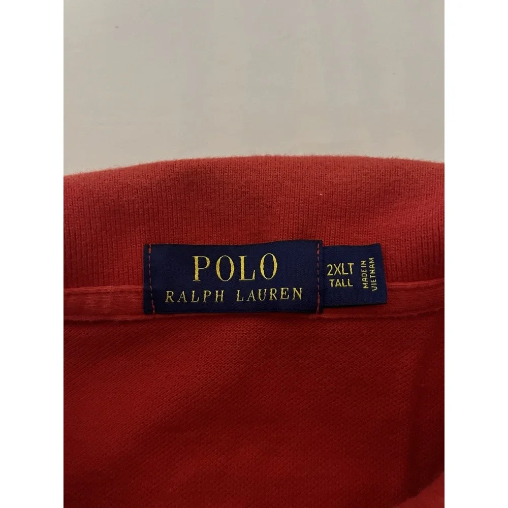 Ralph Lauren Polo Shirts Men's Size 2XLT Red & Blue Short Sleeve Pony  Lot X2